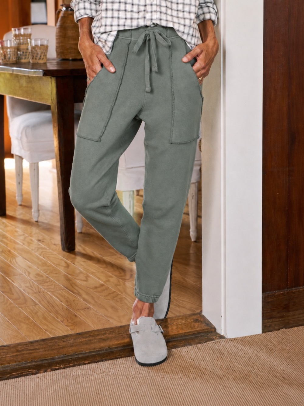 NWOT Frank & Eileen Eamon Jogger Sweatpants XS Rosemary Green